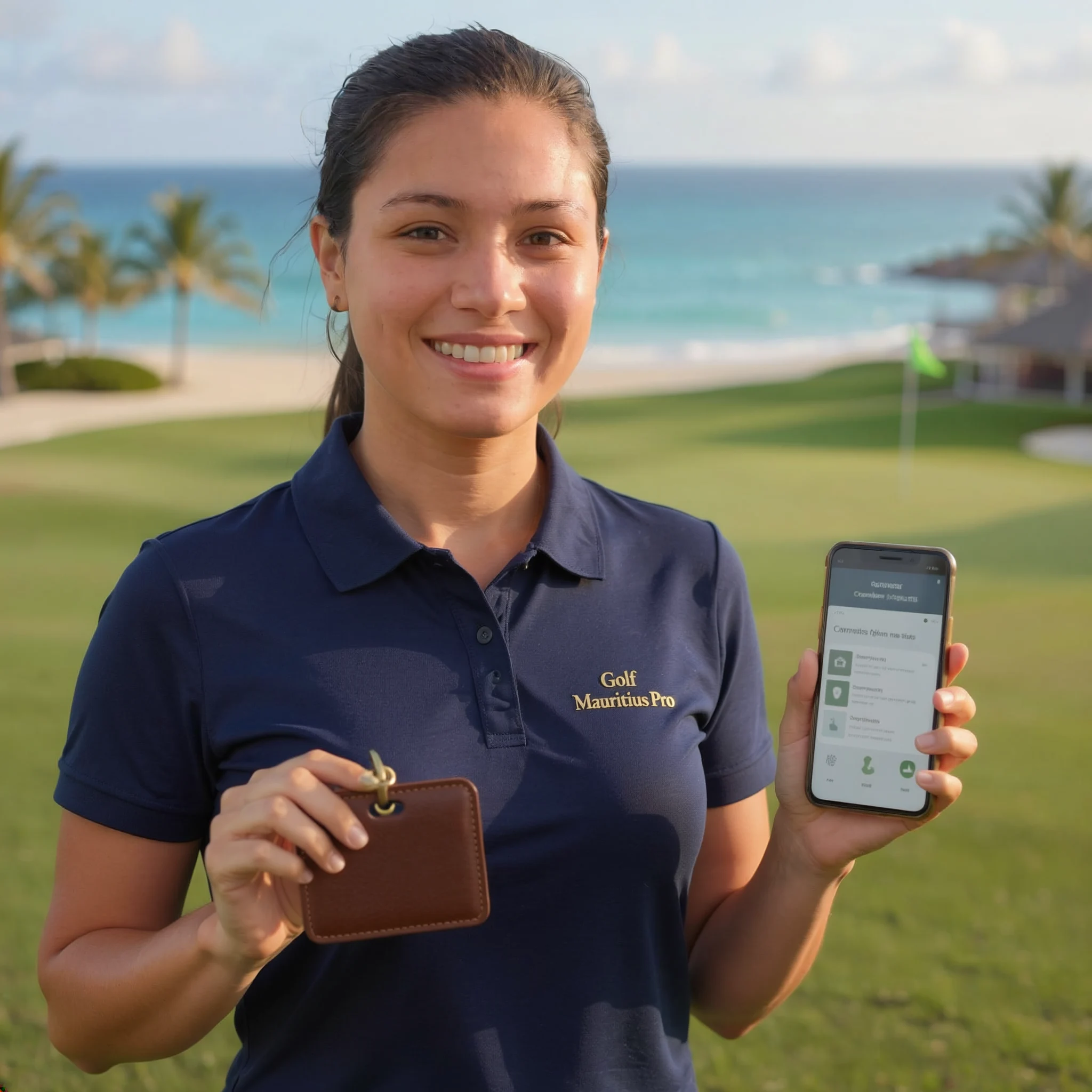 A private golf concierge on a Mauritian fairway